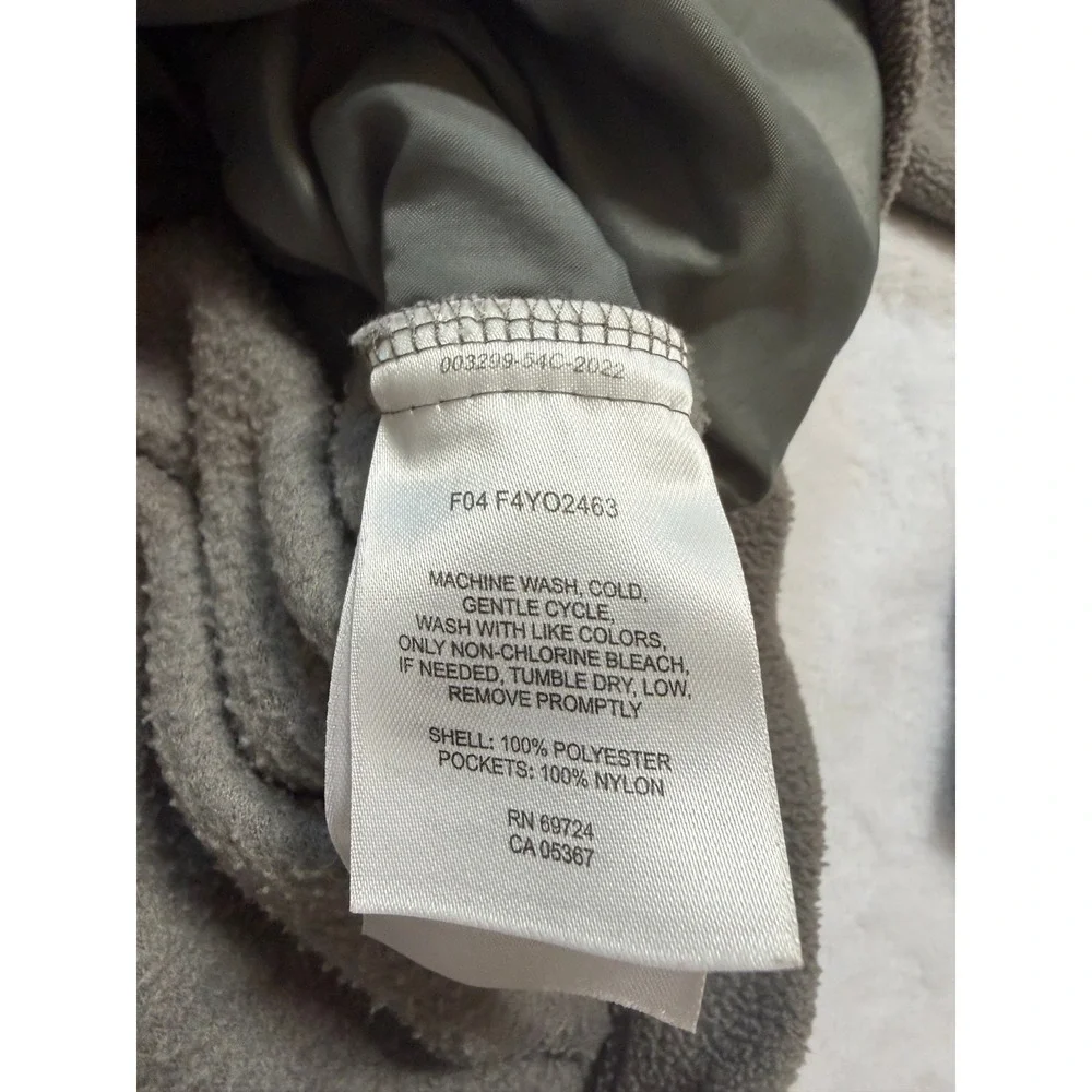 Columbia Fleece Jacket Kids 10/12 Gray Excellent Vertex Full Zip Mock Neck